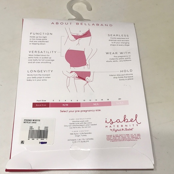 Ingrid & Isabel Maternity NWT Bellaband, sz S/M  or M/L - Picture 2 of 4